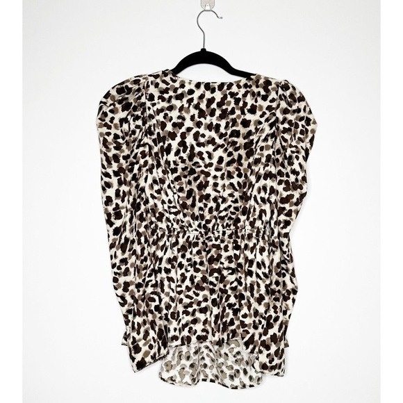 NEW Topshop Maternity Leopard Print Blouse Top Women's Multi Size 4 - Picture 2 of 4